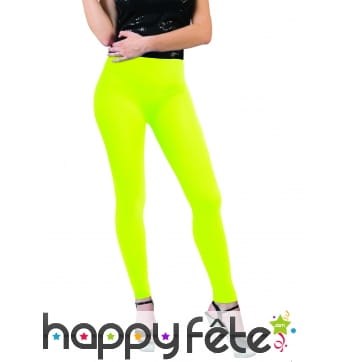 Legging jaune fluo taille adulte