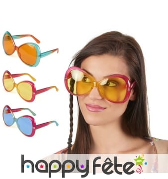 Larges lunettes papillon années 60