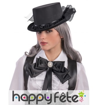 Large Noeud papillon noir de vampire