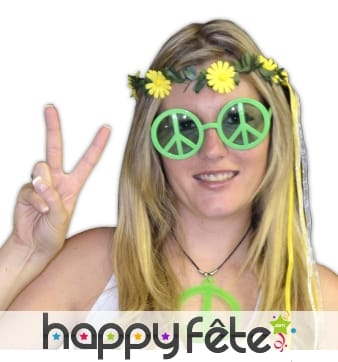 Lunettes peace and love en pvc