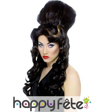 Longue perruque chatain avec montage