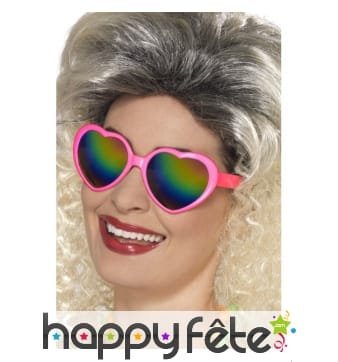 Lunettes rose en forme de coeur