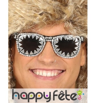Lunette rock'n roll avec brillants pour adulte