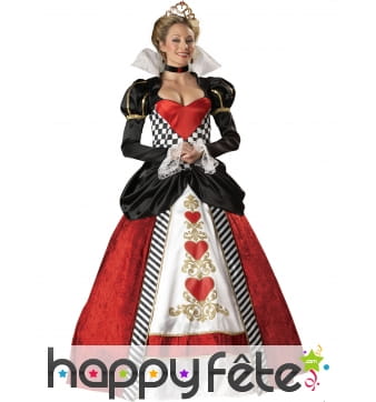 Large robe reine de Coeur pour femme, premium