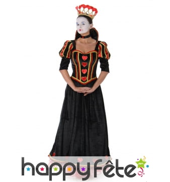Longue robe reine de coeur pour femme