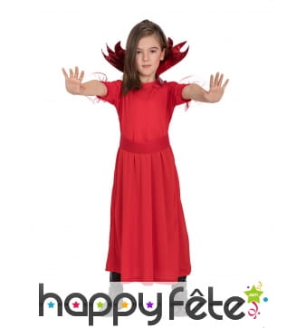 Longue robe rouge de petite diablesse