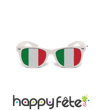 Lunettes verres aux couleurs du drapeau Italie