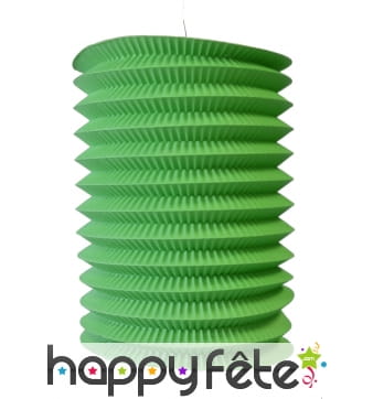 Lampion vert cylindrique