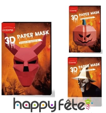 Masque 3D en papier pour adulte