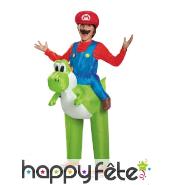 Mario à dos de Yoshi gonflable pour enfant