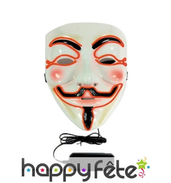 Masque anonymous lumineux taille adulte