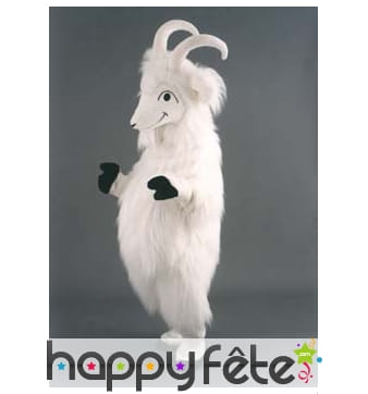 Mascotte bouquetin blanc