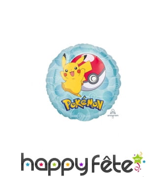 Mini ballon rond Pikachu de 23 cm, en alu