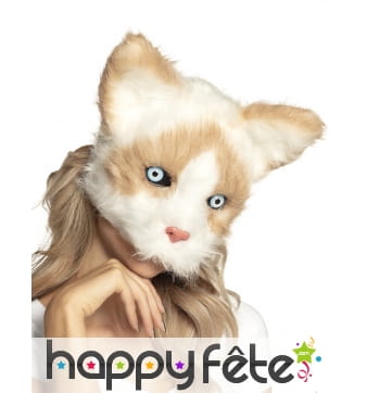 Masque de chat avec pelage pour adulte