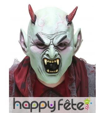 Masque de diable blanc en latex