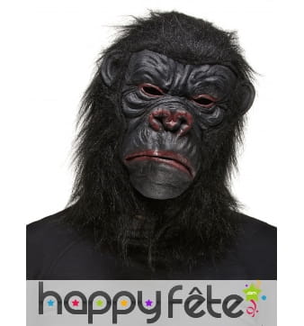 Masque de gorille noir en latex