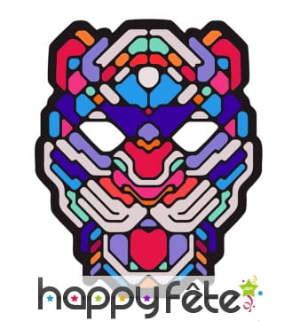 Masque de léopard LED réactif à la musique, adulte