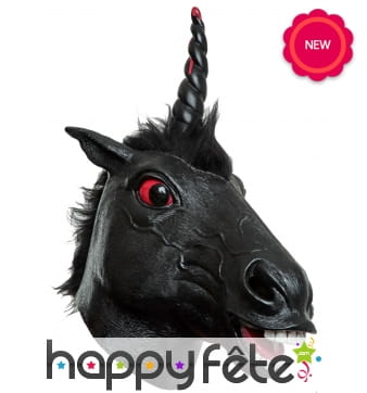 Masque de licorne noire