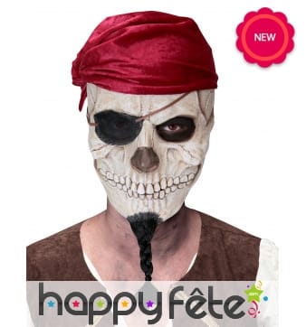 Masque de pirate squelette intégral pour adulte
