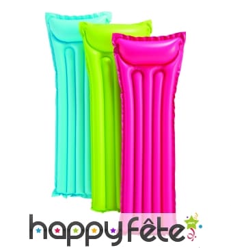 Matelas de plage 1 personne couleur unie