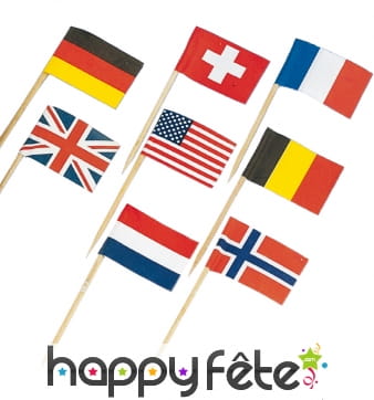 Mini drapeaux sur piques