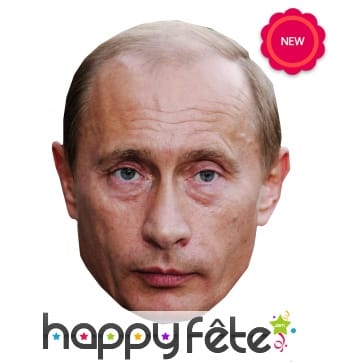 Masque de Vladimir Poutine en carton