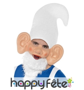 Masque et oreilles de nain de jardin