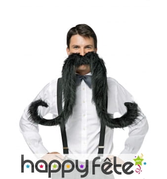 Moustache géante noire de 152cm