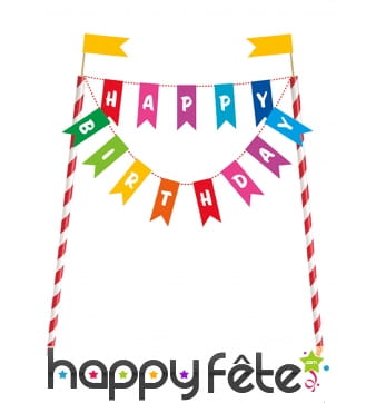 Montage Happy Bithday pour gâteau