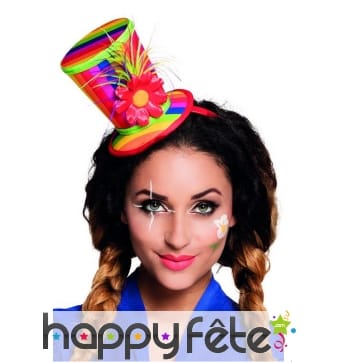 Mini haut de forme de clown sur serre tête