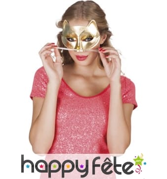 Masque loup de chap doré