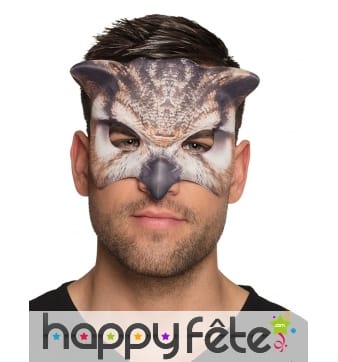 Masque loup de hibou pour adulte