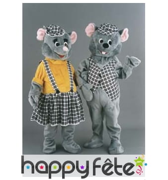 Mascotte madame/monsieur souris