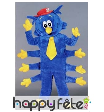 Mascotte mille pattes bleu