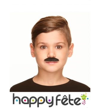 Moustache noire pour enfant adhésive