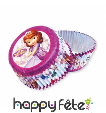 Moules pour cupcake imprimé Princesse Sofia