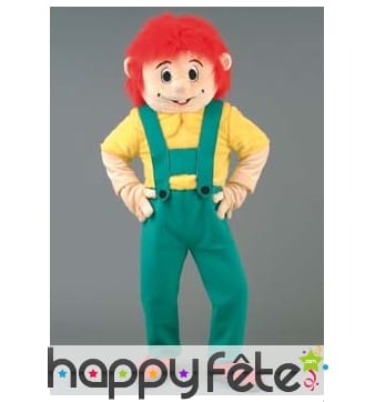 Mascotte petit garcon roux