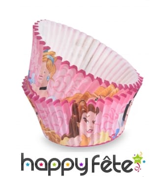 Moules roses cupcake Princesses Disney par 50, 7cm