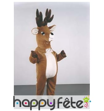 Mascotte rennes marron blanc