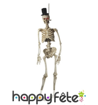 Marié squelette à suspendre avec yeux lumineux