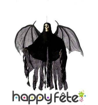 Monstre squelette noir avec ailes à susprendre