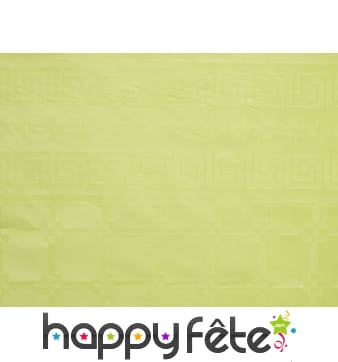 Nappe anis vif damassée1.20m x 6m