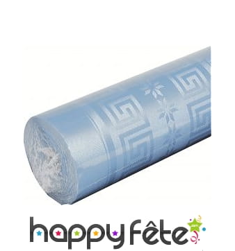 Nappe bleu ciel damassée 1.20m x 6 m