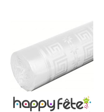 Nappe blanche damassée 1.20m x 6 m