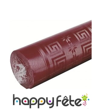 Nappe bordeaux damassée 1.20m x 6 m