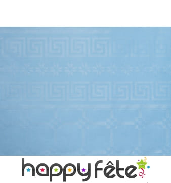 Nappe bleu lagon vif damassée 1.20m x 6m