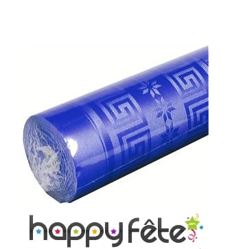 Nappe bleu marine damassée 1.20m x 6 m