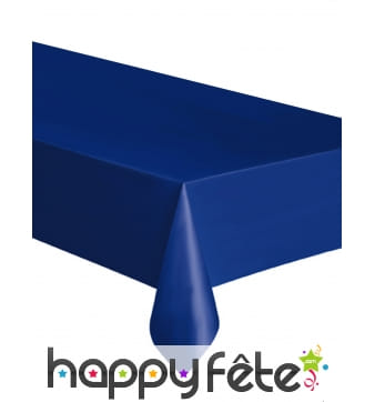 Nappe bleu marine unie en plastique 137x274cm