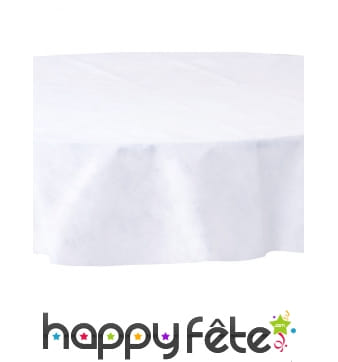 Nappe blanche ronde intissé de 240cm