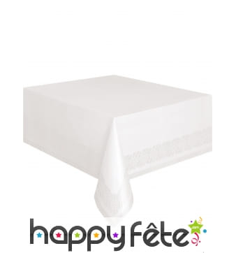 Nappe blanche unie doublée 137x 274cm